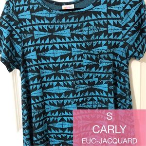 Blue and black jacquard Carly Dress